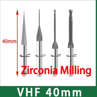 Vhf 5 As 40Mm Lengte Frezen Burs Met Dlc Jas Speciale Voor Zirconia Blok 0.3mm