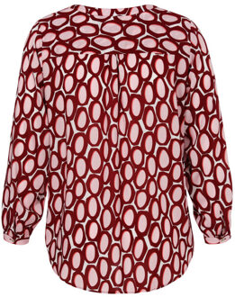 Via Appia Due Blouse lange mouw 2524660 Bordeaux - 48