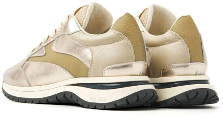 Via Vai Usher riggs cross combi platino lage sneakers dames Goud - 38