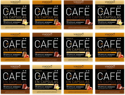 VIAGGIO ESPRESSO-120 Coffee Capsule compatible Nespresso Machines (FLAVORED SELECTION)