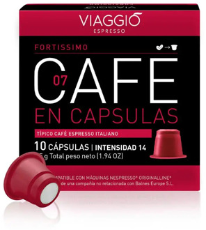 VIAGGIO ESPRESSO - 120 coffee capsules compatible with Nespresso (FORTISSIMO) machines