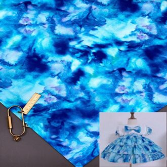 Viaphil 100% Katoen Brand Blue Camouflage Gedrukt Naaien Doek Jurk Kleding Textiel Tissue