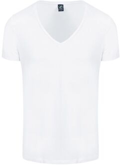 Vibamboru T-Shirt Diepe V-Hals Wit 2-Pack - XXL