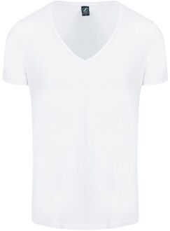 Vibamboru T-Shirt Diepe V-Hals Wit 4-Pack - L,XL,S