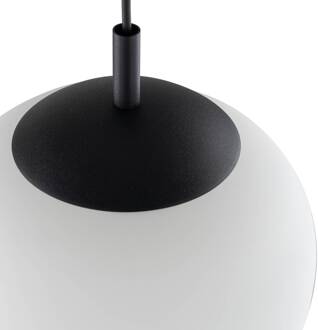 Vibe hanglamp, opaalwit glas, Ø 20 cm opaalwit, zwart