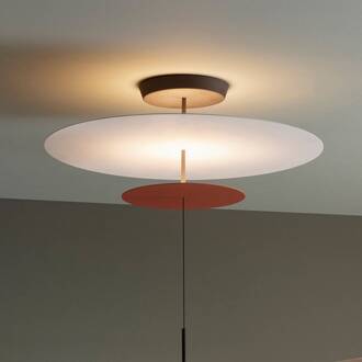 Vibia Flat LED hanglamp 3-lamps. Ø 90cm terracotta terracotta, wit, zwart