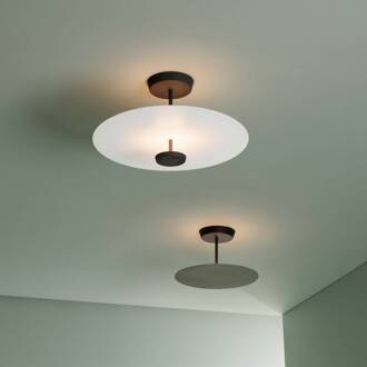 Vibia Flat LED plafondlamp 2-lamps Ø 55 cm wit wit, zwart