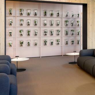 Vibia Flat LED vloerlamp 43 cm wit, dimbaar wit, zwart