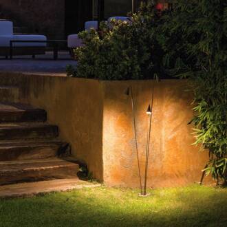 Vibia LED buiten vloerlamp Brisa, 3-lamps, kaki bruin mat