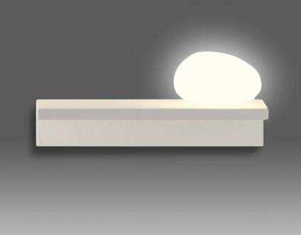 Vibia LED wandlamp Suite, steen rechts, wit, 14 cm mat wit, opaal