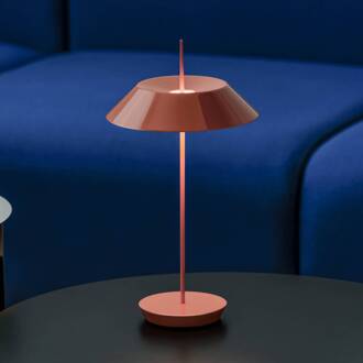 Vibia Mayfair Mini tafellamp, accu, roodbruin