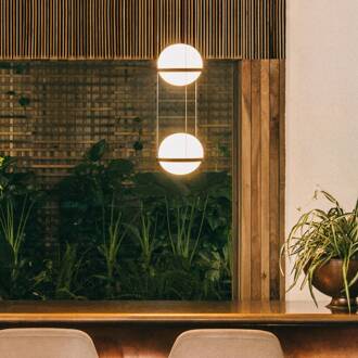 Vibia Palma 3726 LED hanglamp 2-lamps, grafiet grafiet, opaalwit