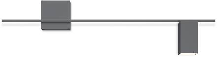 Vibia Structural 2610 LED wandlamp, donkergrijs