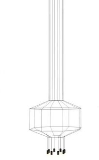 Vibia Wireflow Kroonluchter 0302 - Zwart