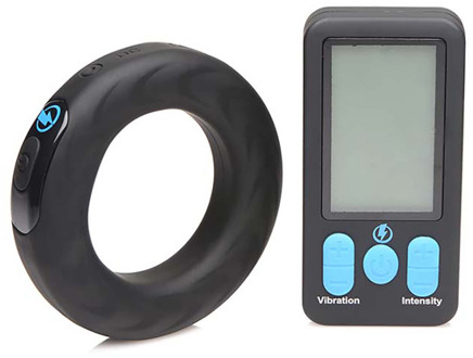 Vibrerende en E-Stim Siliconen Cockring + Afstandsbediening - Vibrerende en E-Stim Siliconen Cockring + Afstandsbediening