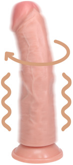Vibrerende en Rotating Regular Curved Cock - 8 / 20,5 cm - Flesh