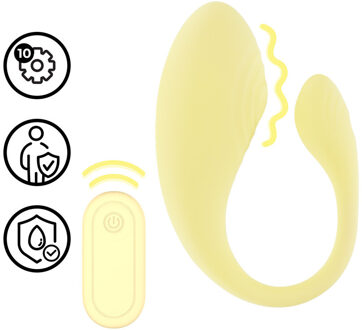 Vibrerende G-Spot Vibe met Afstandsbediening - Geel