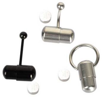 Vibrerende Piercing Set Zilver / Zwart