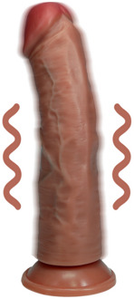 Vibrerende Reguliere Gebogen Cock - 6 / 15,5 cm - Tan