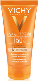 VICHY Idéal Soleil BB Dry Touch Zonnebrand Crème SPF50 - 50 ml - Matteert