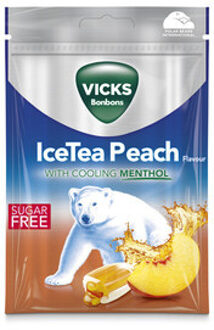 Vicks Vicks - Ice Tea Peach Suikervrij 72 Gram 20 Stuks