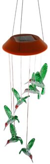 VICTMAX Led Solar Lamp Wind Bell Lamp Kleur Veranderende LED Kolibrie Lamp Home Garden Party Decor-Kleurrijke/Transparant Roze