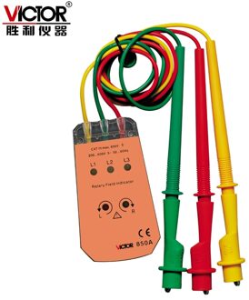 VICTOR VC850A 3 Fasevolgorde Rotatie Indicator Tester 200 ~ 480 V Checker Meter LED + Buzzer