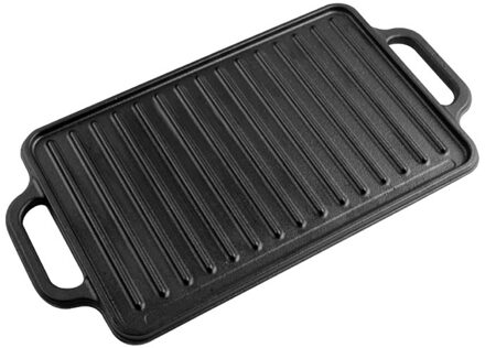 Victoria Omkeerbare Bakplaat 33 x 21 cm, Seasoned Grillplaat