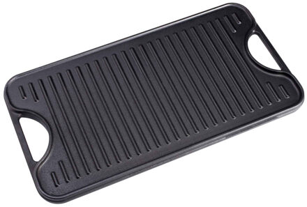 Victoria Omkeerbare Bakplaat 47 x 25 cm, Seasoned Grillplaat