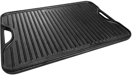 Victoria Omkeerbare Bakplaat 50 x 35 cm, Seasoned Grillplaat