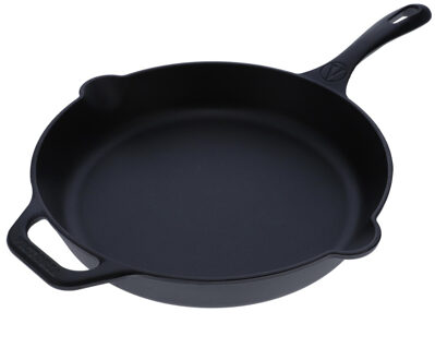 Victoria Skillet 30 cm, Seasoned Bak-/braadpan