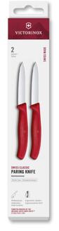 Victorinox Schilmesje 2st glad 8cm rood