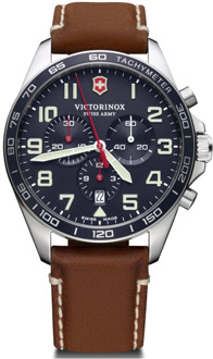 Victorinox Swiss Army FieldForce Chronograph Horloge - Victorinox Swiss Army heren horloge - Zwart - diameter 42 mm - roestvrij staal