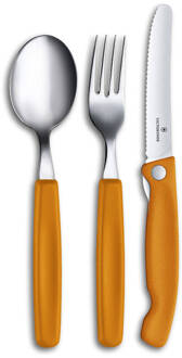 Victorinox Swiss Classic 3-delige Bestekset - Oranje - RVS