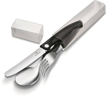 Victorinox Swiss Classic 3-delige Bestekset - Zwart - RVS