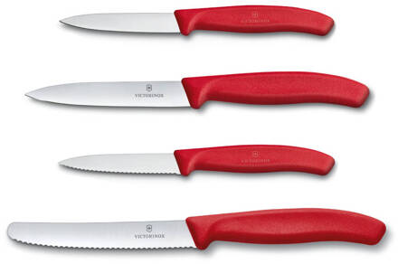 Victorinox Swiss Classic Keukenset - 4-delig - Rood - RVS