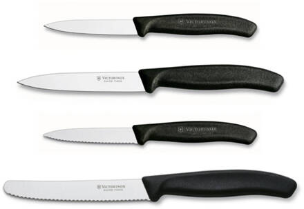 Victorinox Swiss Classic Keukenset - 4-delig - Zwart- RVS