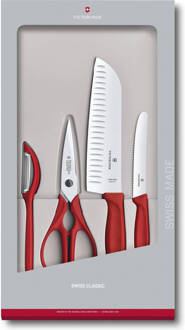 Victorinox Swiss Classic Kitchen set 4 delig rood