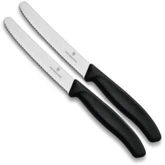 Victorinox SwissClassic tomatenmes - 2-delig - zwart