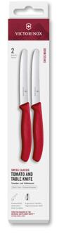 Victorinox tafelmes 2st kartel 11cm rood