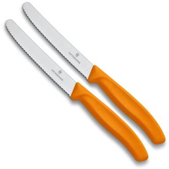 Victorinox Tomaten- / Worstmes Swiss Classic - Oranje - 11 cm - 2 stuks