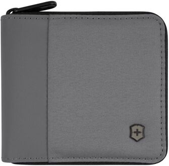 Victorinox Travel Essentials Zip-Around Wallet frost grey heren portemonnee Grijs - H 10 x B 11 x D 2 cm