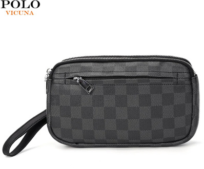 VICUNA POLO Brand Leather Mens Clutch Handbag Large Size Travel Card Holder Clutch Wallet Business Man Bag Dropshipping