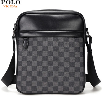 VICUNA POLO Fashion Travel Men Messenger Bags Office Crossbody Shoulder Bag For Man Leisure Leather Man Sling Side Handbags