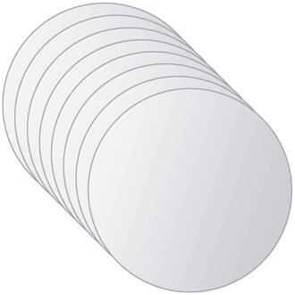 vidaXL 16 st Spiegeltegels rond glas Zilver