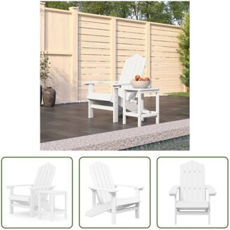 vidaXL Adirondack Tuinstoel en Tafel - Wit - HDPE - 73x83x92 cm