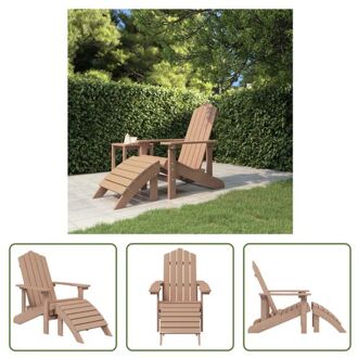 vidaXL Adirondack Tuinstoel - HDPE - Bruin - 73x83x92 cm - Lange levensduur