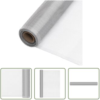 vidaXL Aluminium Hor Gaas - 60 x 1000 cm - Roestbestendig - Sterk en Duurzaam Zilverkleurig