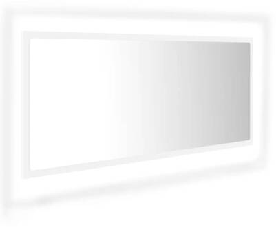 vidaXL Badkamerspiegel LED 100x8,5x37 cm acryl wit