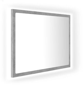 vidaXL Badkamerspiegel LED 60x8,5x37 cm acryl betongrijs